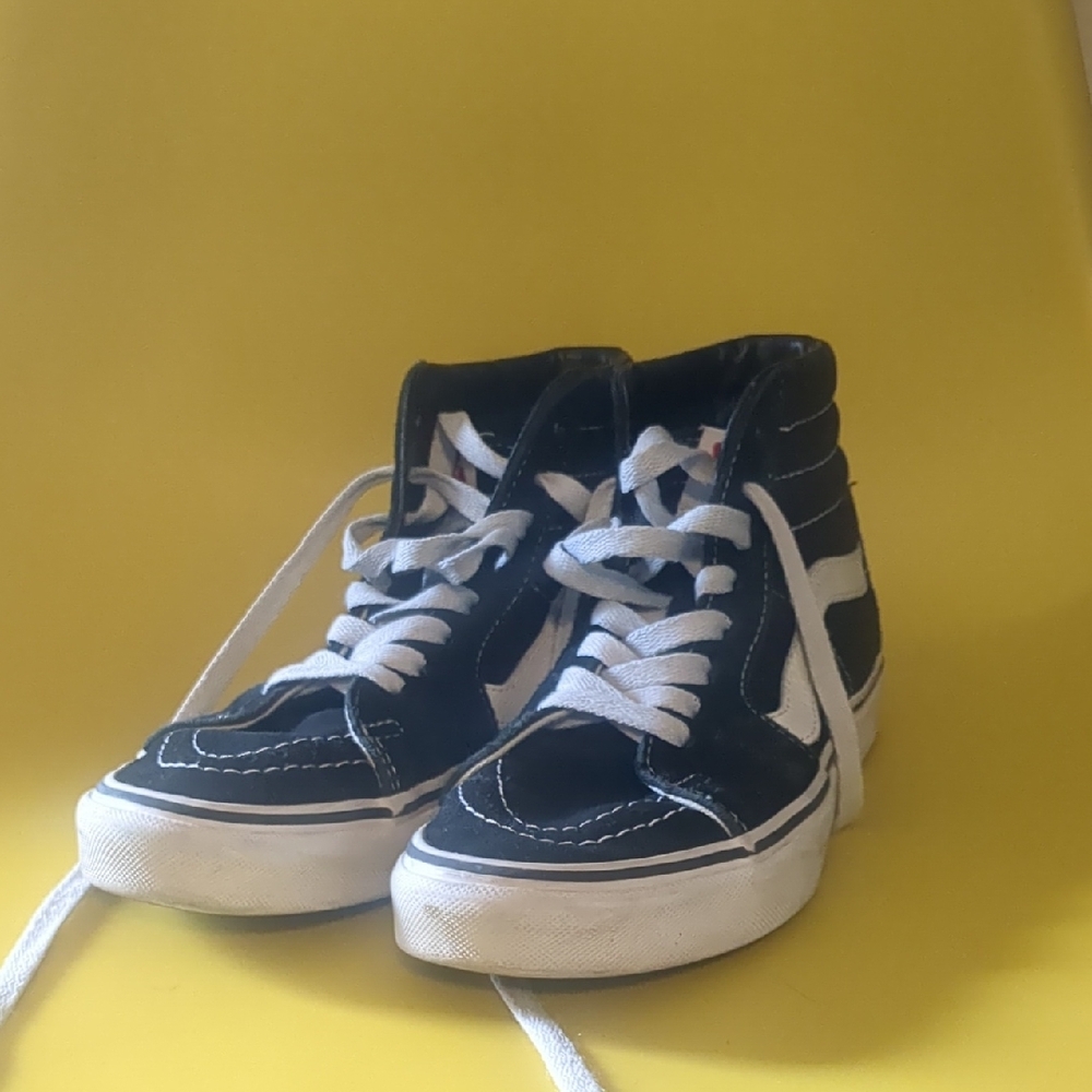 Vans Black and White High-Top Sneakers